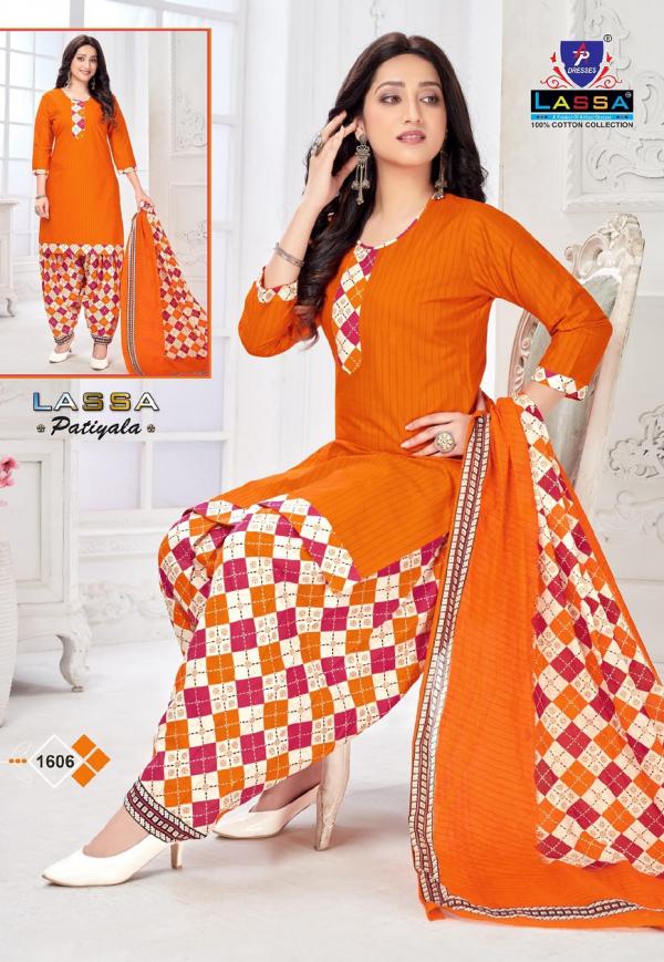 Ap Lassa Patiyala Vol-16 Cotton Designer Patiyala Dress Material 